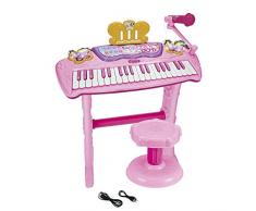 REIG 5297 Disney Princess Piano électrique avec Support et Chaise. connecteur MP3