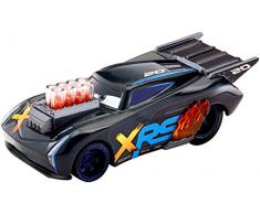 Disney Pixar Cars Petite Voiture Xrs Drag Racing, Jackson Storm, Véhicule avec Pistons Animés et Flammes, Jouet pour Enfant, Gfv36