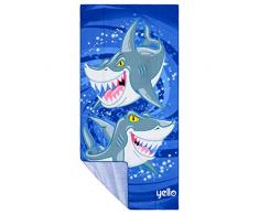 Yello BGG1591 Serviette de Toilette Motif Requins Bleus