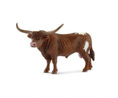 Schleich- Figurine Taureau Texas Longhorn Farm World, 13866, Multicolore