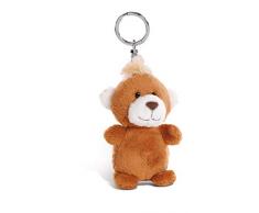 NICI- Porte-clés en Peluche Frère Ours avec Lampe LED, 44776, Marron
