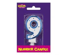 LExpression Factory Amzcab09 Numéro 9 Edge minimum Bougie, Bleu