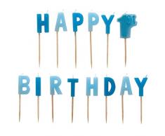 amscan 9900784 1er Anniversaire garçon Pick Bougies