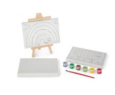 KIDS PREFERRED The World of Eric Carle Lot de Peinture pour Enfant La Chenille Qui Fait des Trous Comprenant 3 Tableaux Dont 1 Vierge et Deux avec patrons, pinceaux et Palette de Couleur, 10669