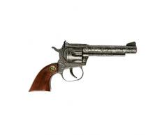 Schrödel- Pistolet Jouet Sheriff Antique 17,5cm 100-coups avec Manche en Bois, 4040107, Taille Unique