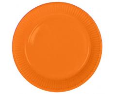 Folat Assiettes Jetables Couleur Orange, 50603