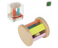 BC Footwear CB- Hochet Roulant Bois 7 x 7 cm Multicolore (43893)