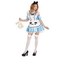 Widmann 73433 ? Adultes Costume Alice, Marguerite et Tablier, Manchettes, Bandeau avec n?UD Bleu
