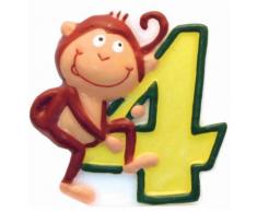 amscan - 551794 - Bougie Chiffre 4 Safari