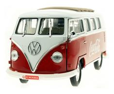 Motor City - 397471 - Véhicule Miniature - Modèle À Léchelle - Volkswagen Combi Vitré - Coca Cola 1962 - Echelle 1/18