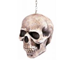 Décoration à suspendre crâne 20 cm Halloween - Taille Unique