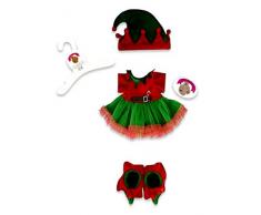 Build your Bears Wardrobe Construire Votre Ours Armoire 5060322145303 Ours en Peluche Vêtements Tenue, Rouge/Vert