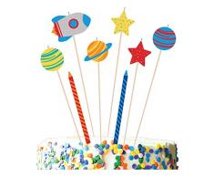 Amscan International 170590 Amscan Lot de 8 bougies fantaisie Couleur