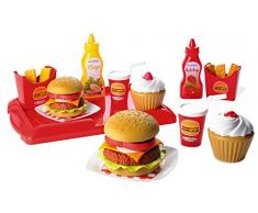 Ecoiffier - 2623 - Jeu DImitation - Cuisine - Set Hamburger - 36 pièces