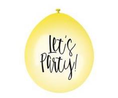 Unique Party 56064 - Ballons de Baudruche - 23 cm - Lets Party - Assortiment de 10