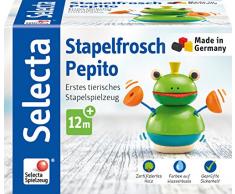 Selecta 62041 empilable Grenouille Pepito, Jouet empilable en Bois, 10 cm