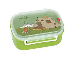 SIGIKID Garçon, Boîte à Goûter avec Motifs Colorés, Forest Grizzly, Vert, 24780