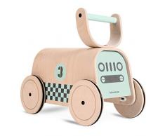 Lalaloom RACER - Marchette pour bébé, jouet à roues en bois et vert