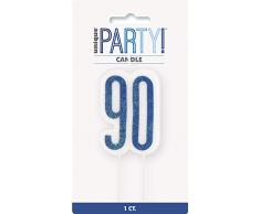 Unique Party- Bougie, 83886, Bleu/argenté