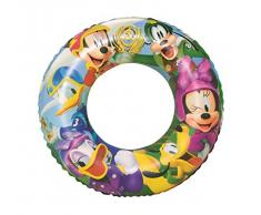 Bestway 56 cm Bouée Piscine Pataugeoire Jouet avec Valve de sécurité Mickey Mouse Clubhouse Disney