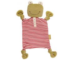 Sigikid, Filles et Garçons, Doudou Plat Grenouille Green Collection, Jouets pour bébés, Recommandé dès la Naissance, Rouge/Vert, 39189