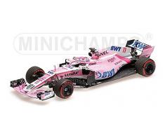 Minichamps- Voiture Miniature de Collection, 417180411, Rose/Blanc/Bleu