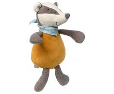 Sigikid, Filles et Garçons, Doudou Blaireau Kasimir, Green Collection, Jouets pour bébés, Recommandé dès la Naissance, Orange/Gris, 39171