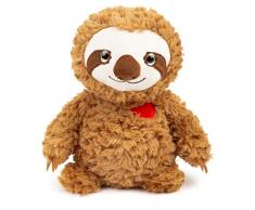 Small Foot 11479 Paresseux Coeur, Marron, Compagnon de Jeu câlin, Animal Peluche, 30cm Jouets, Multicolore