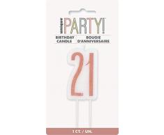 Unique Party- Bougie, 84983, Rose Gold