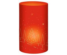 Ursus 18420033 – Silhouettes lumière Table Filigrano 31341 Paysage de Noël Rouge Rubis