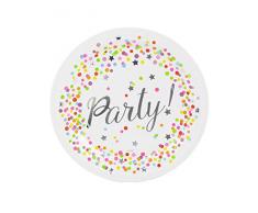 Folat Neu Assiette Confettis Party, Lot de 8