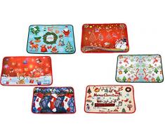 Gifts 4 All Occasions Limited SHATCHI-345 Tapis de Porte de Noël Assortis à des Tapis de Plancher de Père Noël Lavables, 1 pièce