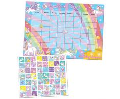 Paper Projects 01.70.30.018 Carte de récompenses et Autocollants Motif Licornes Scintillantes