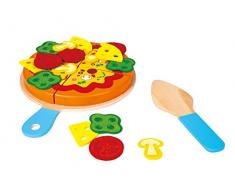 House of Toys Set à Pizza - Jeu dimitation en Bois - Accessoires de Cuisine Bois pour Enfant