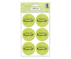 Ursus 59510012F Lot de 24 Autocollants pour Invitation à ma Communion, diamètre env. 4,8 cm, Vert Pomme