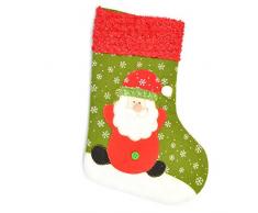 Gifts SHATCHI-1361 Chaussette de Noël traditionnelle Motif Père Noël Rouge Taille S