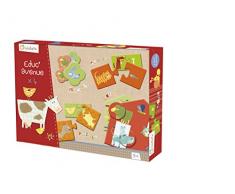 Avenue Mandarine 42811O - Une boite EducAvenue Ferme comprenant un Mémo 28 pièces, 20 puzzles 2 pièces et un Loto 4 planches et 20 jetons