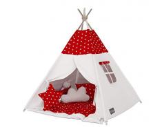 Elfique New Tipi Indian - Tente de Jeux - avec Couverture doublement rembourrée