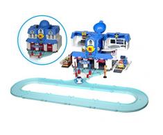 Robocar Poli - Circuit de Voiture - Quartier Général A Fonction - Inclus Figurine Julie + Circuit - Jouet Maternelle