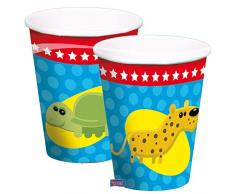 Folat Animaux Gobelet 250 ML, Lot de 8