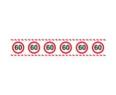 Folat Guirlande de fête Motif Ruban de Chantier orné de Panneaux de signalisation 15 m