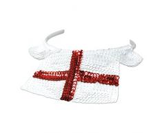 Bristol Novelty Novelty-BA875 BA875 Tiare avec Sequins Drapeau de St George, Rouge/Blanc, Taille Unique