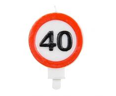 Folat Bougie à Chiffres - Plaque de signalisation en Acier Inoxydable - 40 x