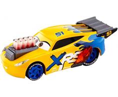 Disney Pixar Cars Petite Voiture Xrs Drag Racing, Cruz Ramirez, Véhicule avec Pistons Animés et Flammes, Jouet pour Enfant, Gfv35