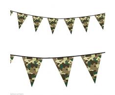 Boland BOL44300 Guirlande Fanions Militaire 6 m