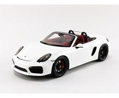 Spark - Miniature Voiture Porsche Boxter Sypder 2016 Echelle 1/18, 18S237, Blanc