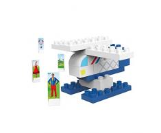 BIOBUDDI BB-0110 Jeu dhélicoptères 17 Blocs + Autocollants Multicolore