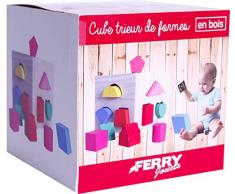 FERRY- Cube en Bois trieur de Forme, 320002, Marron