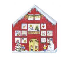 Mammut 162001 Calendrier de lAvent avec 24 Couches à Suspendre avec dragonnes, kit Complet, Figurines à accrocher en Bois MDF, Feutre, Tricot, Noël, Multicolore