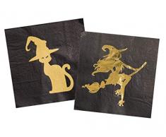 Folat 65202 Serviettes de table Witch-20 pièces, Or